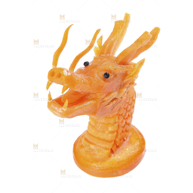 白底上的胡萝卜龙