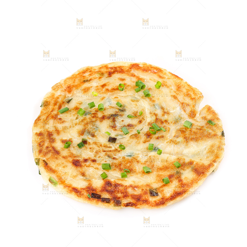 白底上的葱油饼
