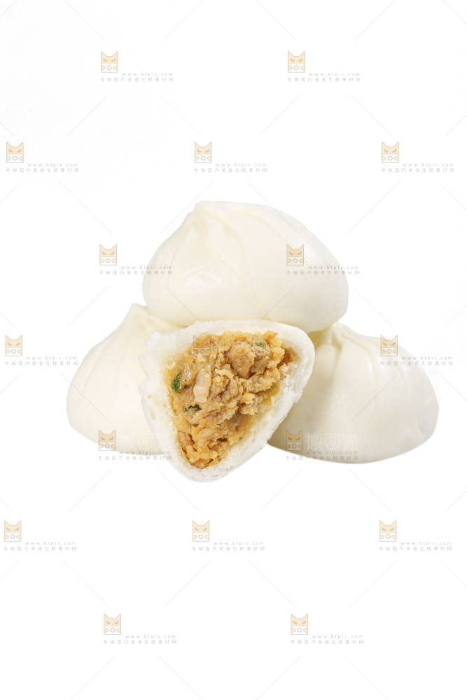 白底上的杭州小笼包