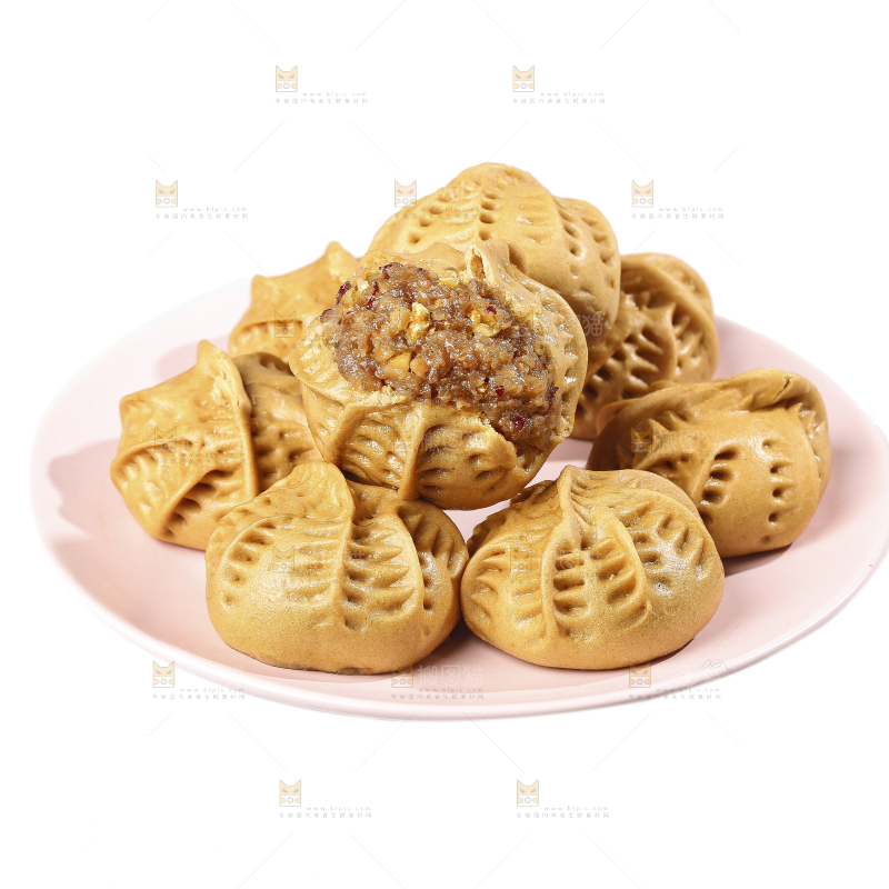 白底上的核桃包