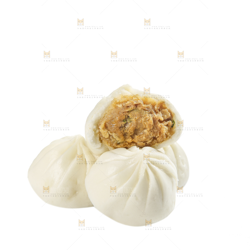 白底上的杭州小笼包