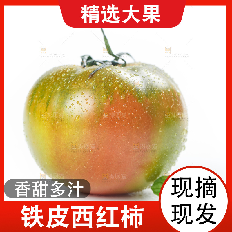 白底上的铁皮西红柿