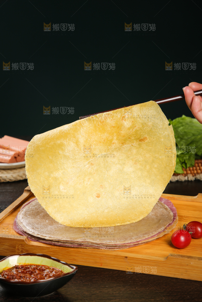 深底上的卷饼