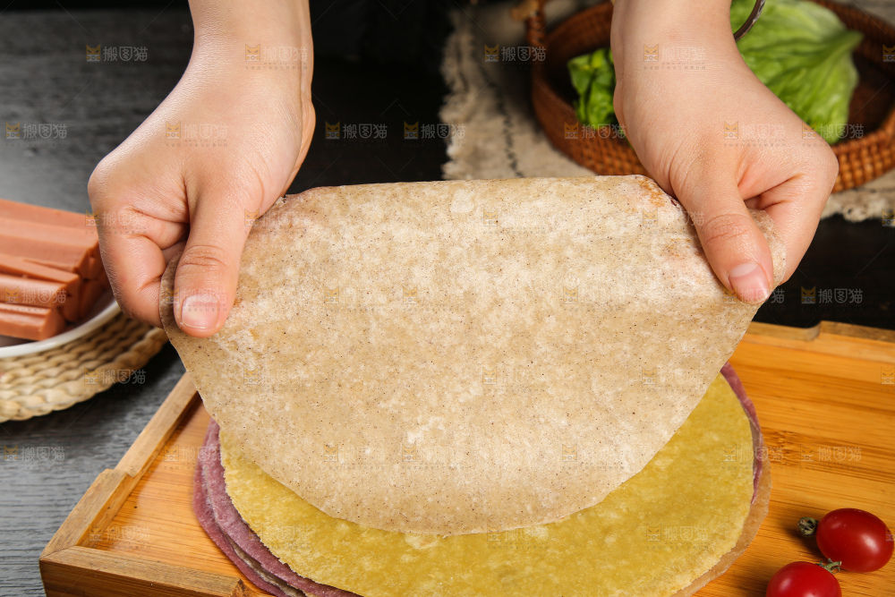 深底上的卷饼