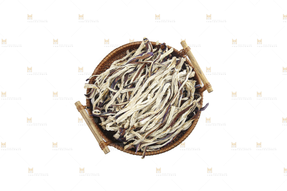 白底上的茄子干
