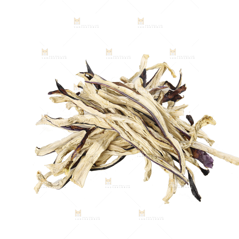 白底上的茄子干
