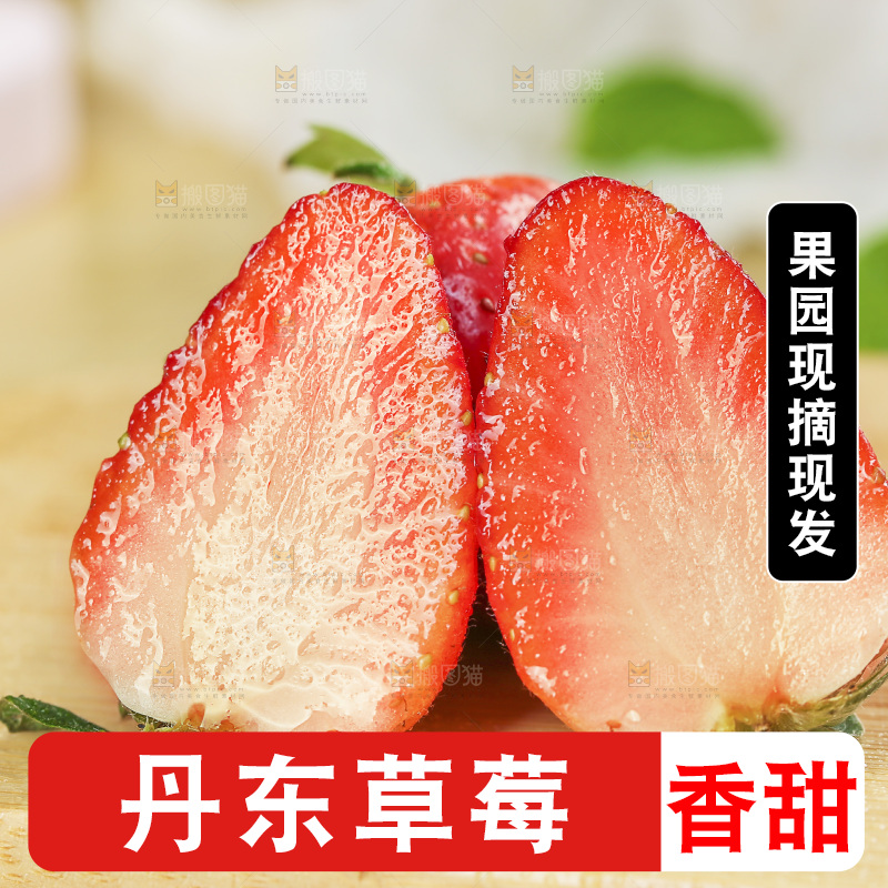 浅底上的丹东草莓