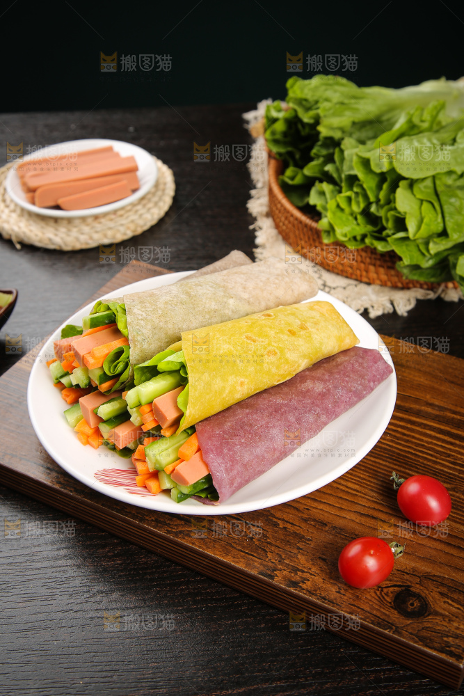 深底上的卷饼