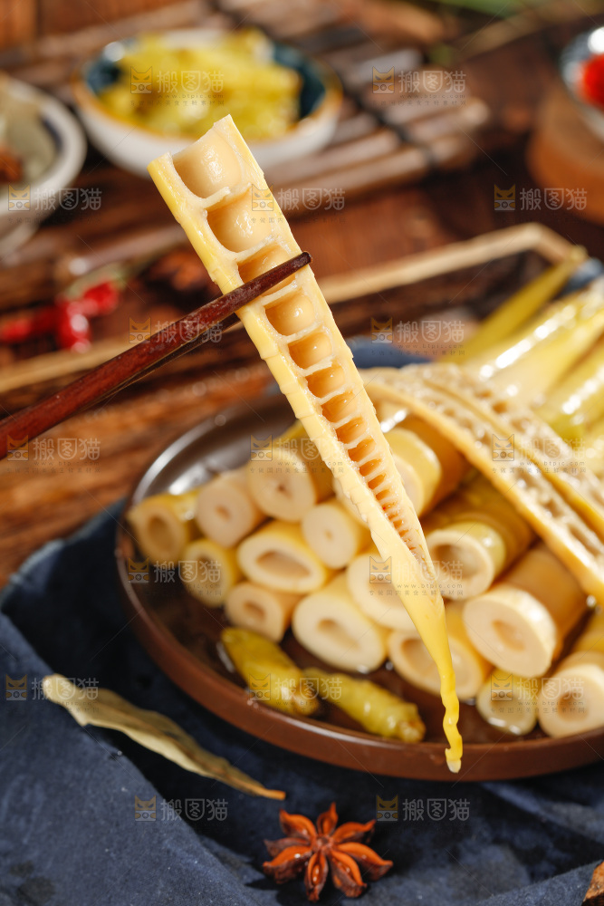 深底上的手剥笋