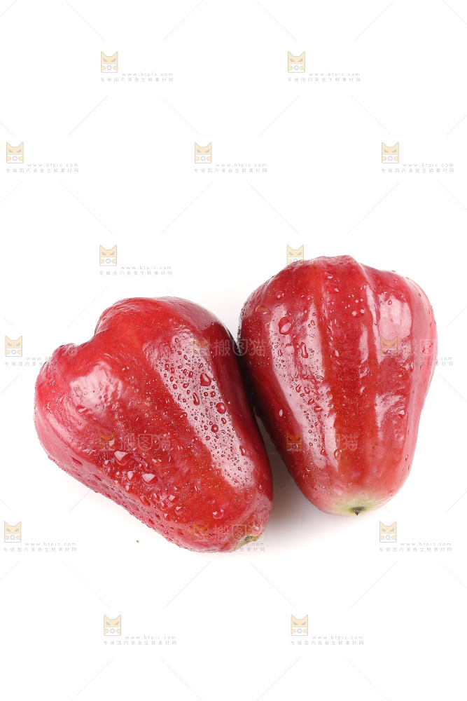 白底上的黑金刚莲雾