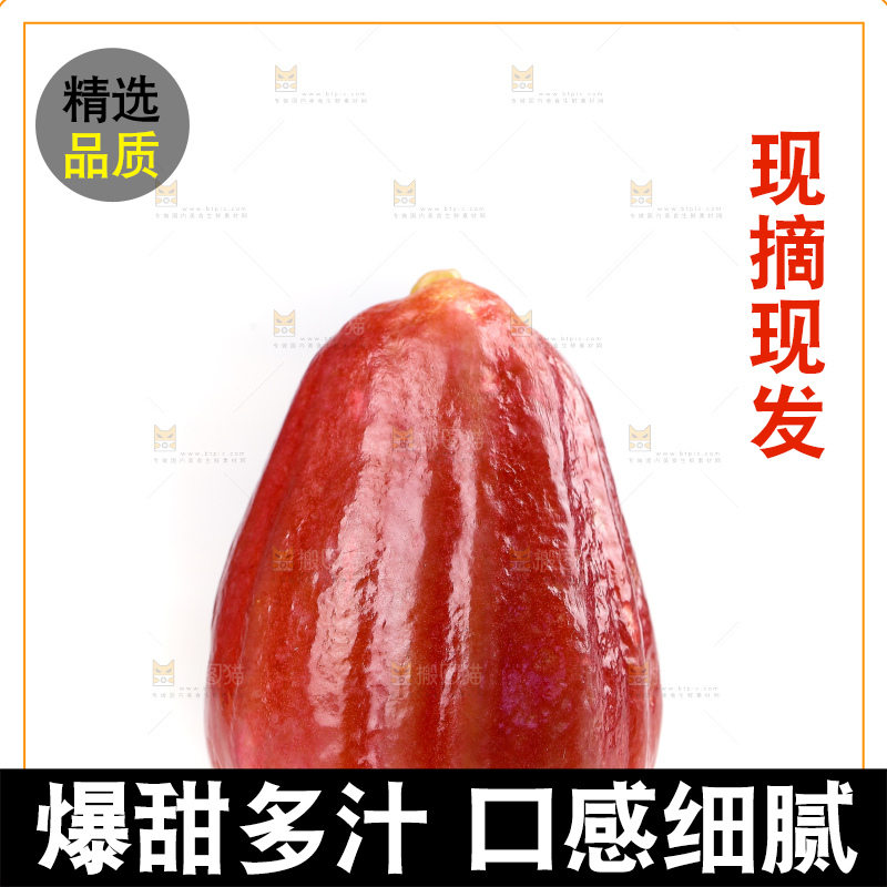 白底上的黑金刚莲雾