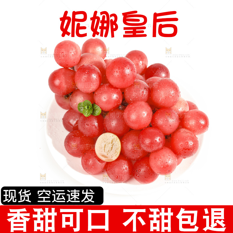 白底上的妮娜皇后葡萄
