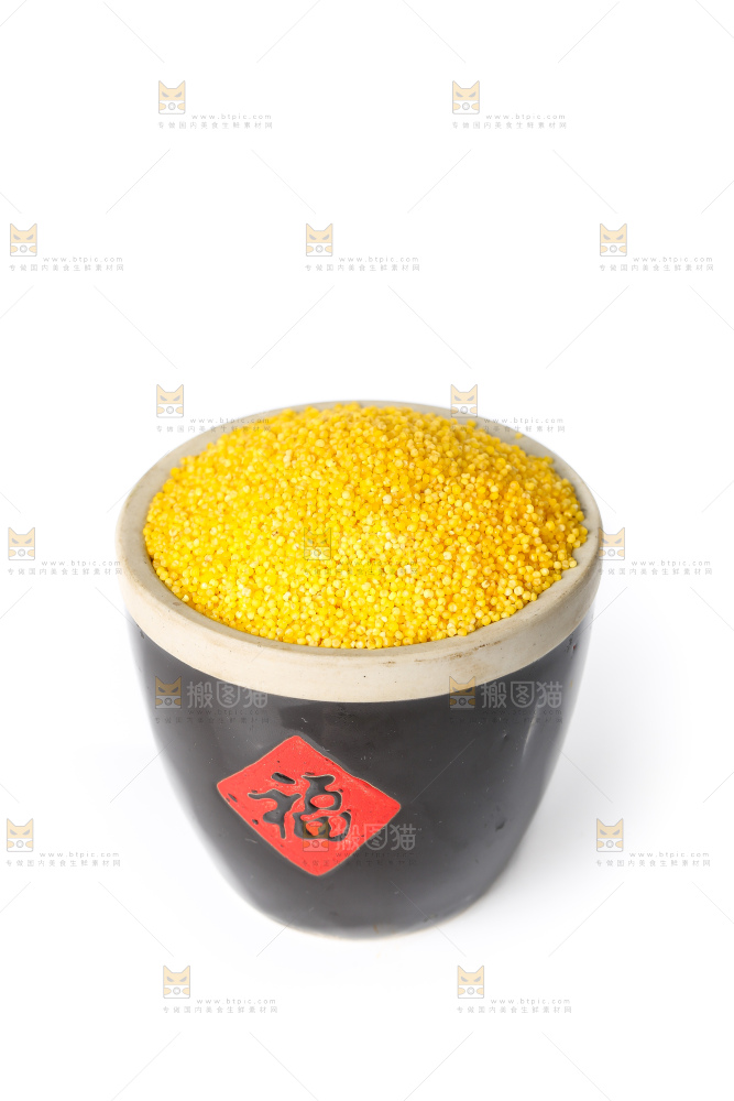 白底上的小黄米