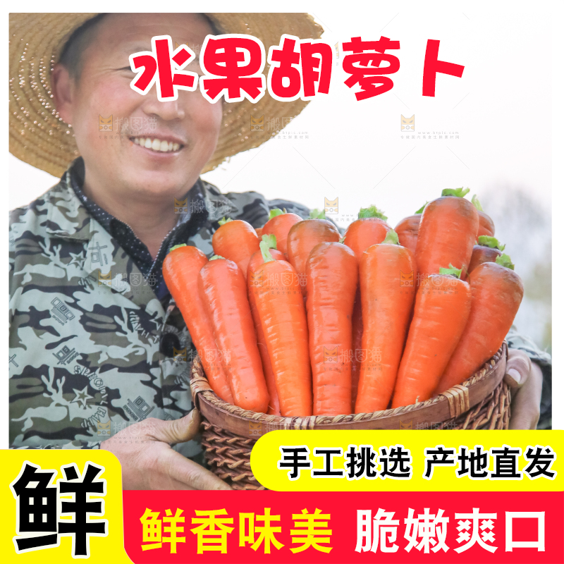 手里拿着胡萝卜