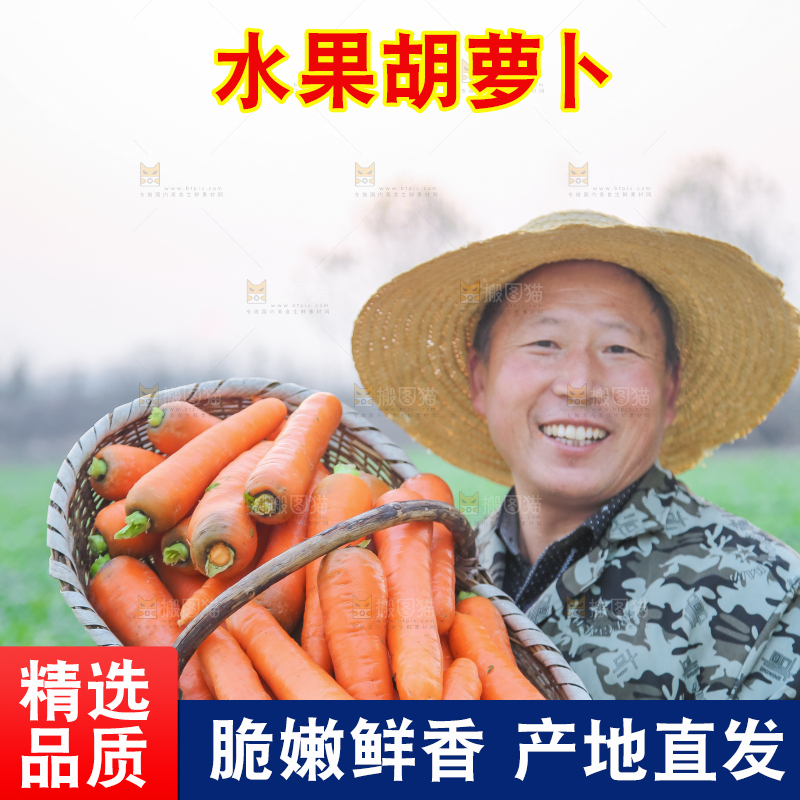 手里拿着胡萝卜