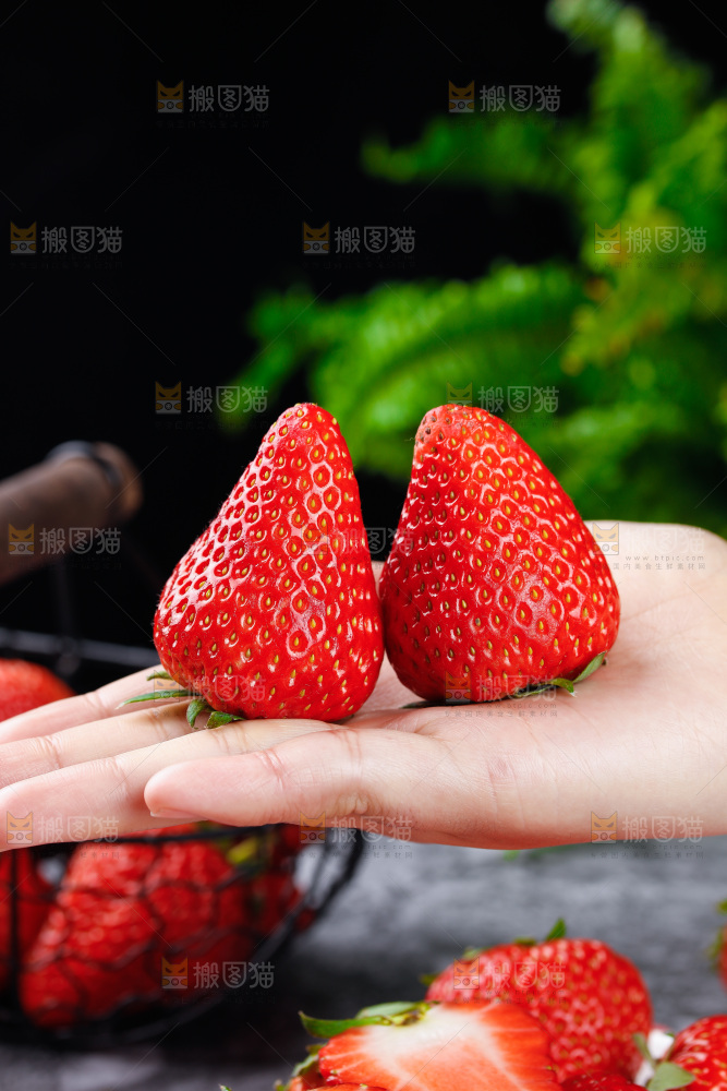 深底上的丹东草莓