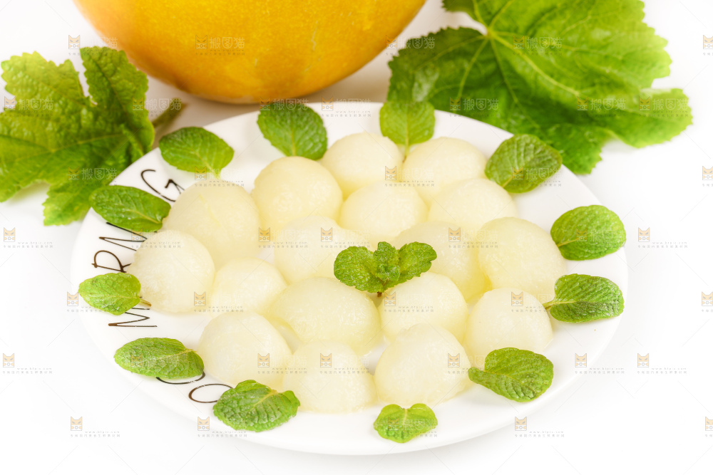 白底上的黄河蜜瓜