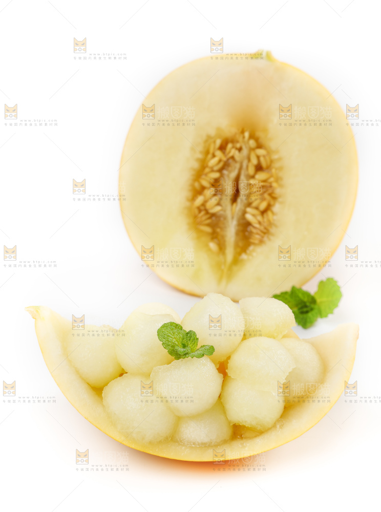 白底上的黄河蜜瓜