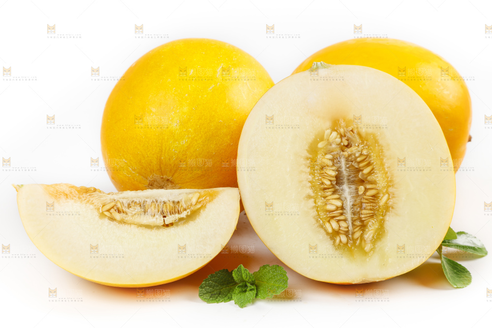 白底上的黄河蜜瓜