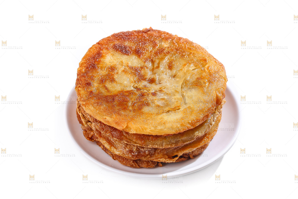 白底上的牛肉馅饼