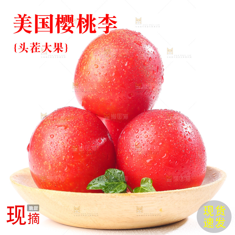 白底上的樱桃李