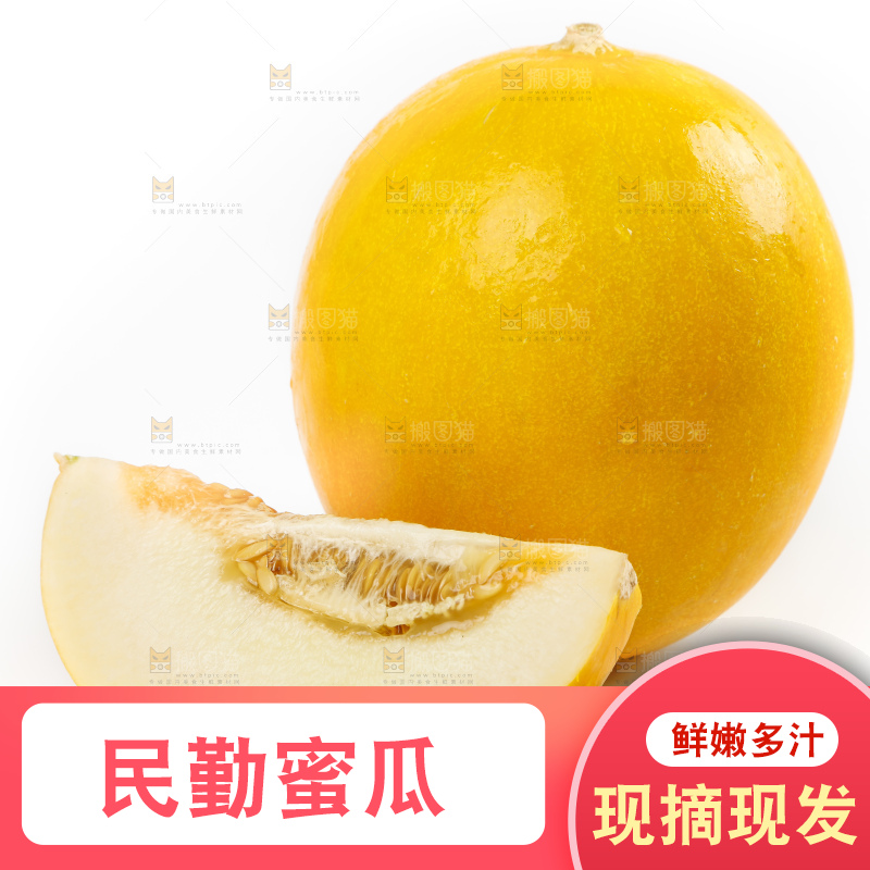 白底上的黄河蜜瓜