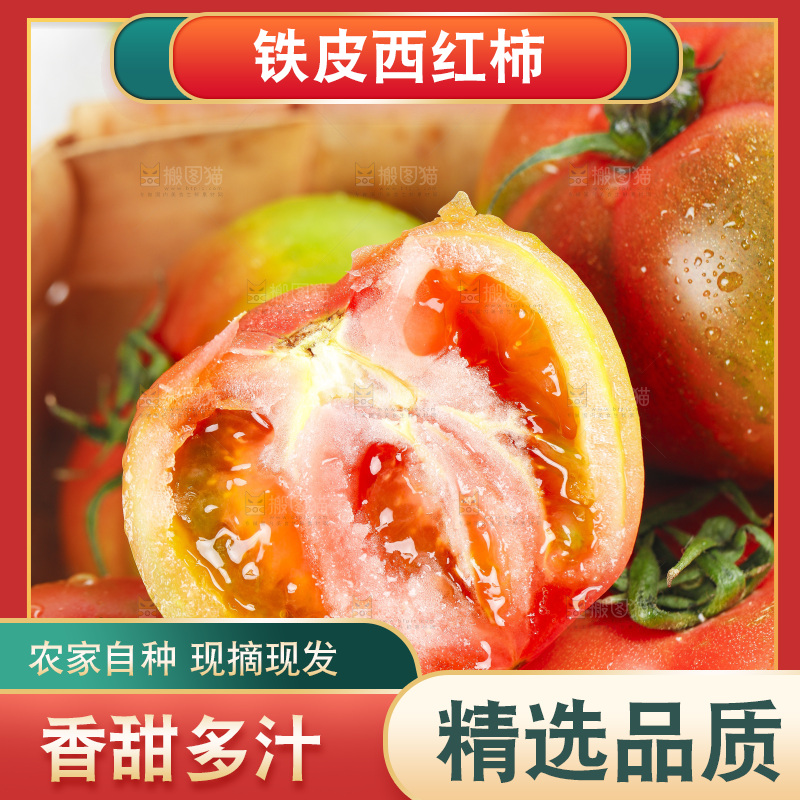 浅底上的铁皮西红柿