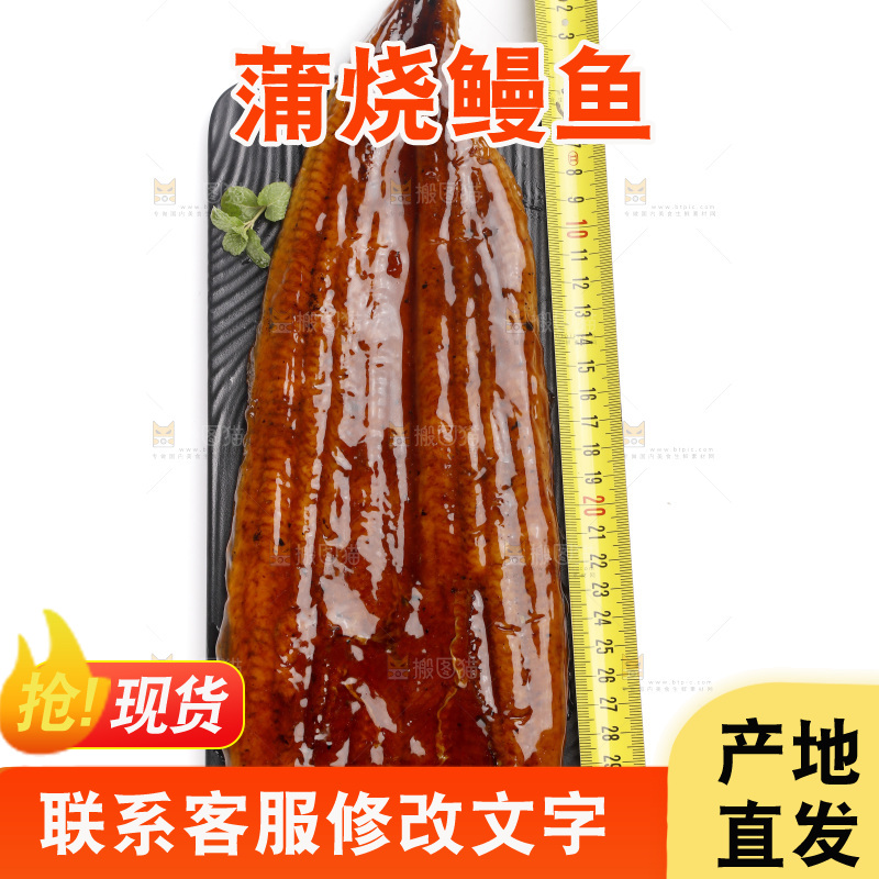 白底上的照烧鳗鱼