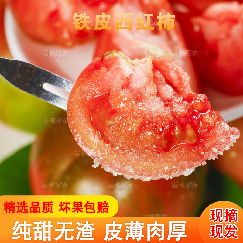 浅底上的铁皮西红柿