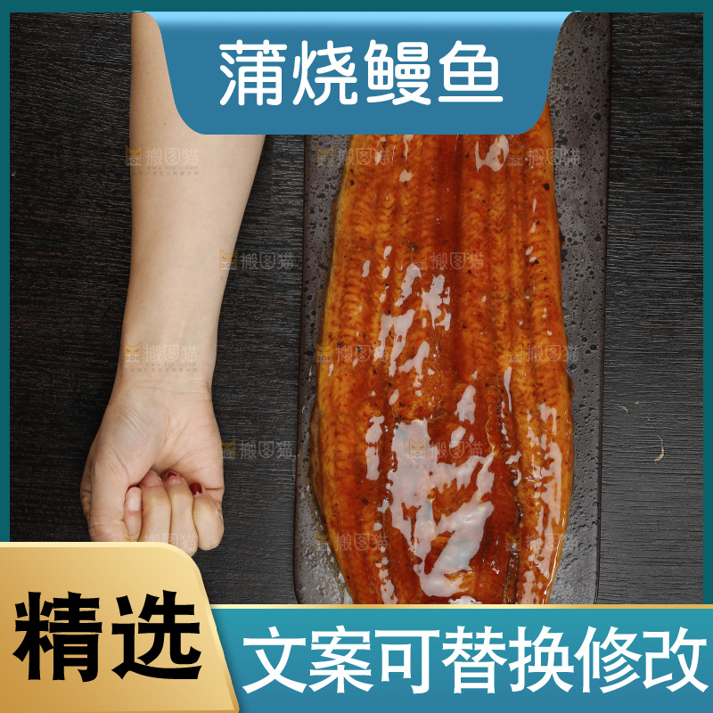 深底上的照烧鳗鱼