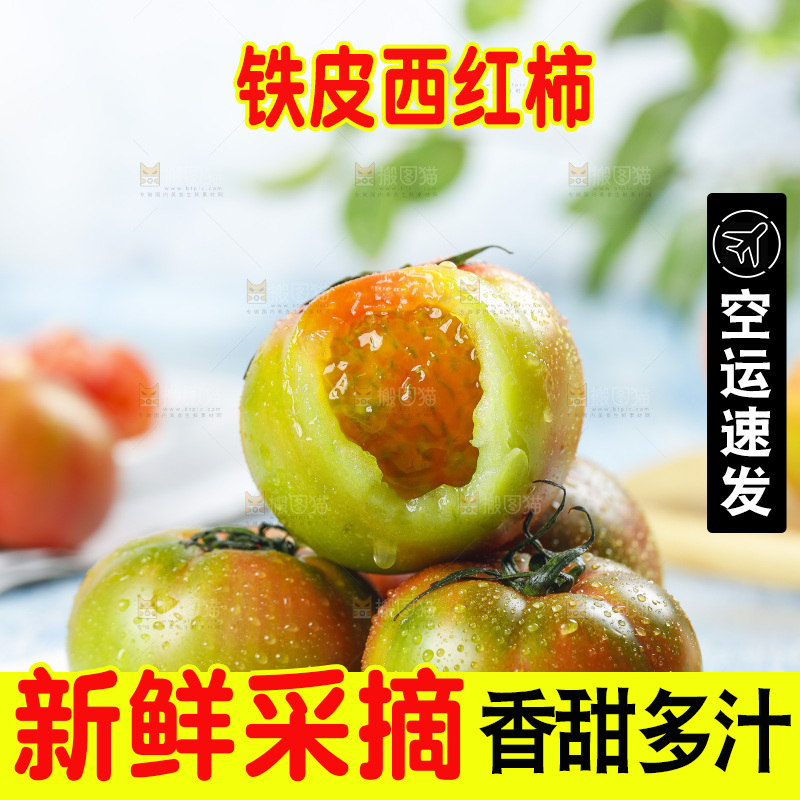 浅底上的铁皮西红柿