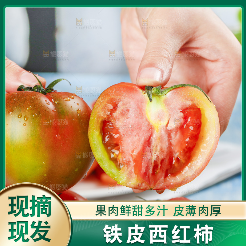 浅底上的铁皮西红柿