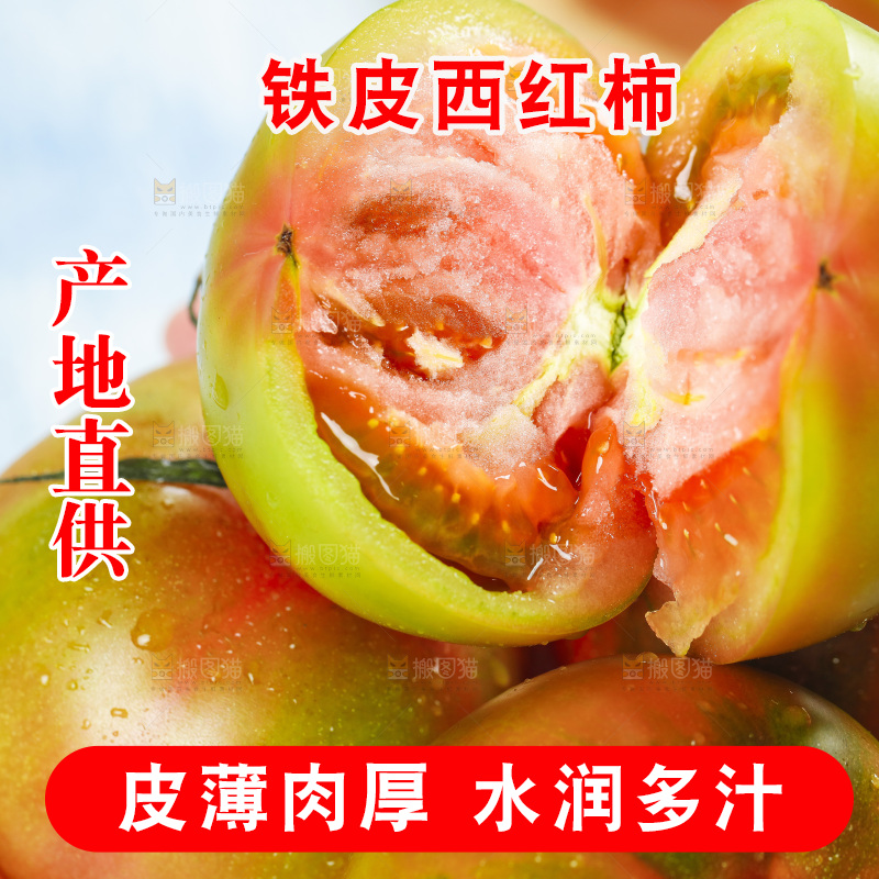 浅底上的铁皮西红柿