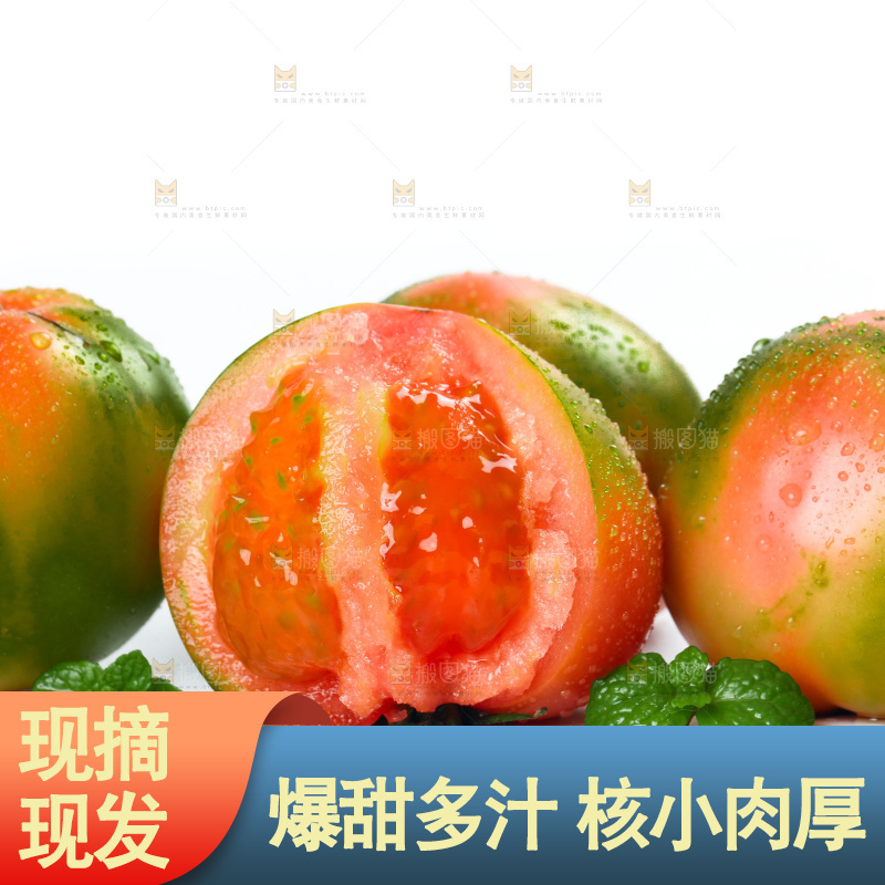 白底上的铁皮西红柿