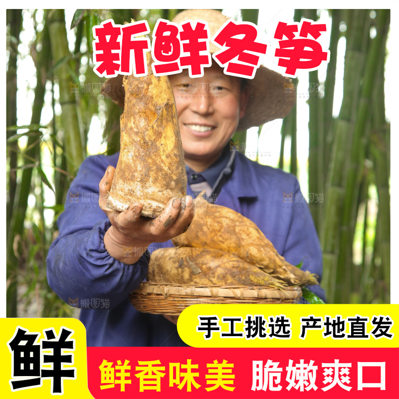 手里拿着冬笋