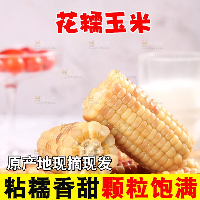 浅底上的花糯小玉米