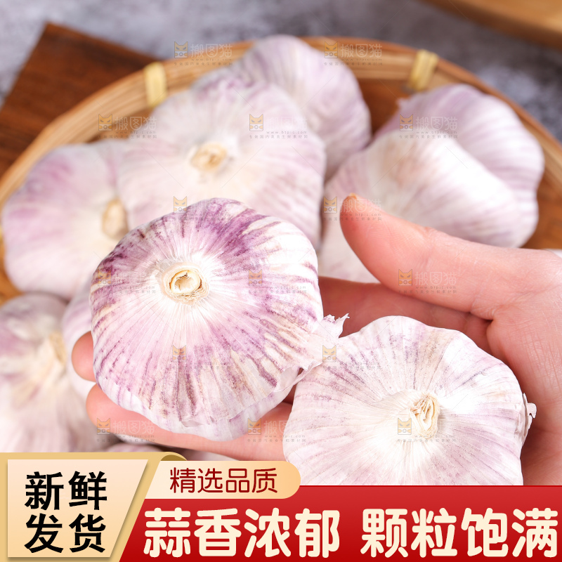 深底上的干大蒜
