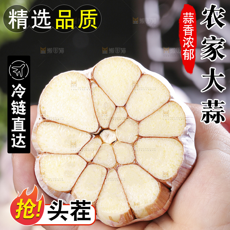 深底上的干大蒜