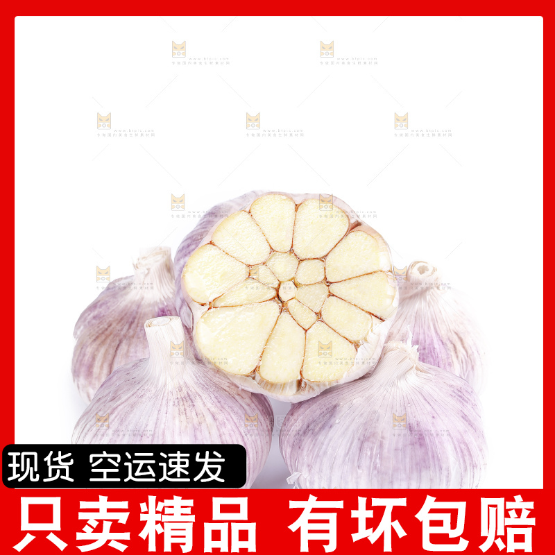 白底上的干蒜