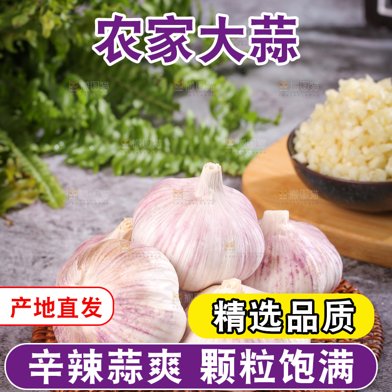 深底上的干大蒜