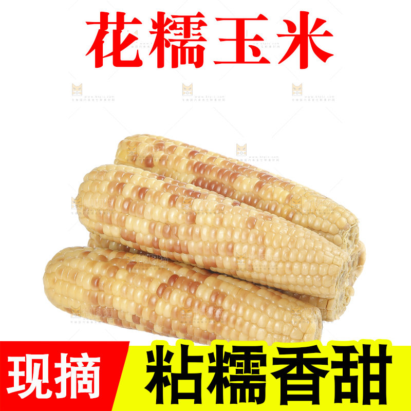 白底上的花糯玉米