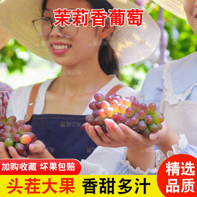 手里拿着茉莉香葡萄