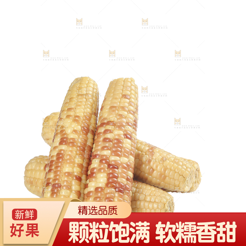 白底上的花糯玉米