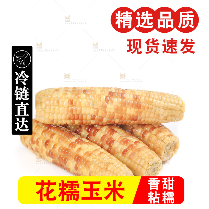 白底上的花糯玉米