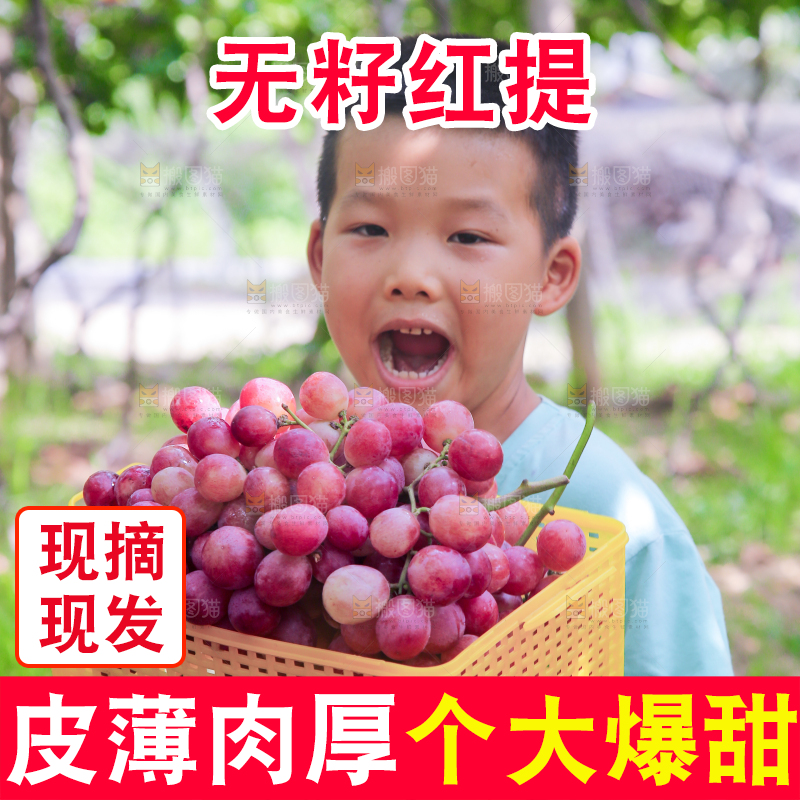 手里拿着新鲜葡萄