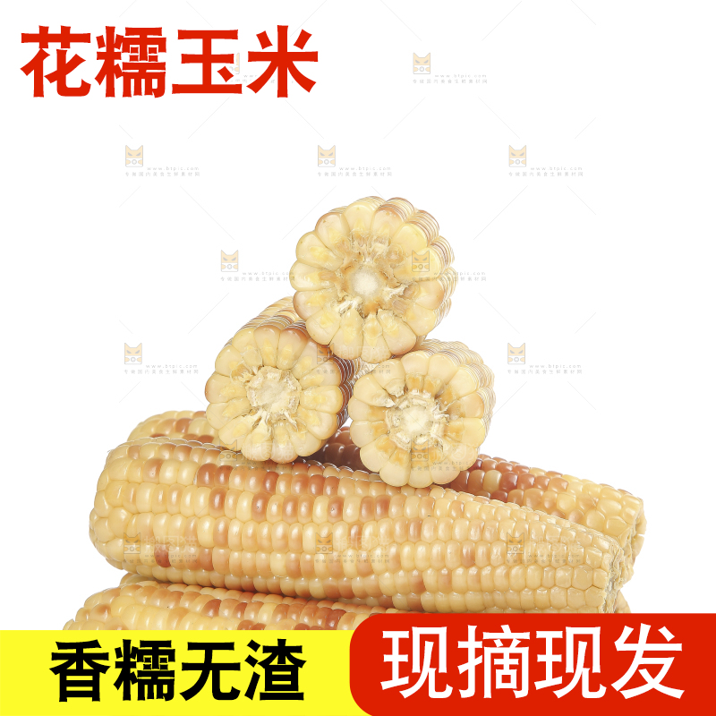 白底上的花糯玉米