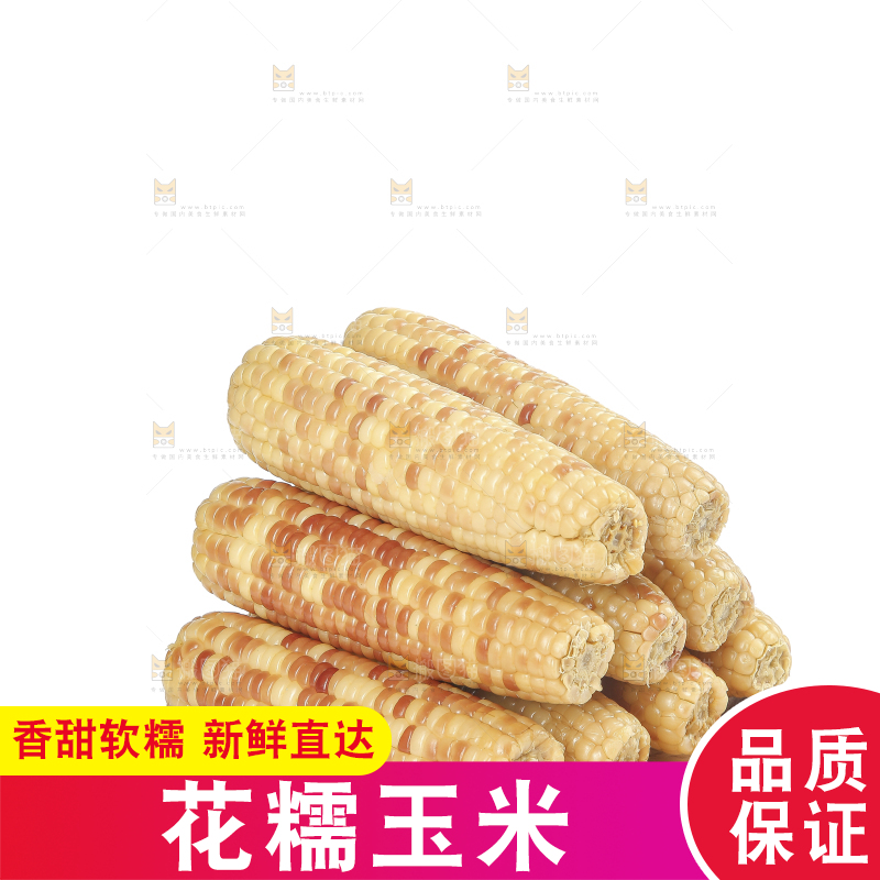 白底上的花糯玉米