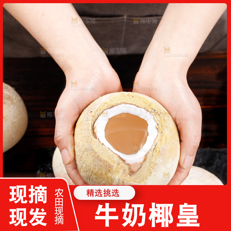 深底上的牛奶椰皇