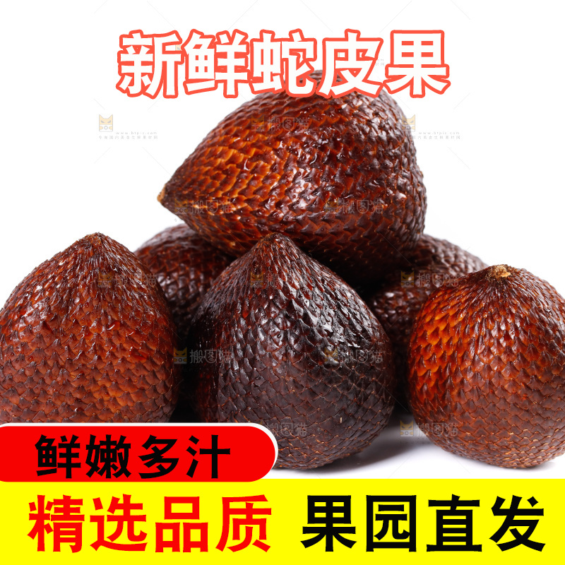 白底上的蛇皮果
