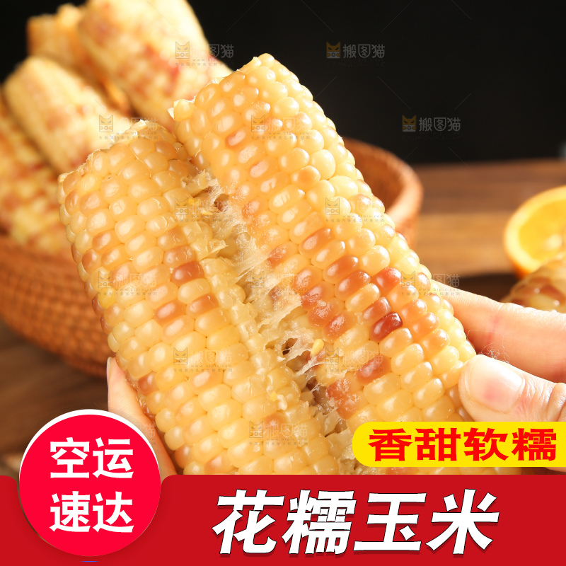 深底上的花糯玉米